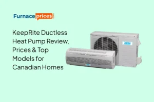 KeepRite ductless mini-split heat pump installed in a Canadian home