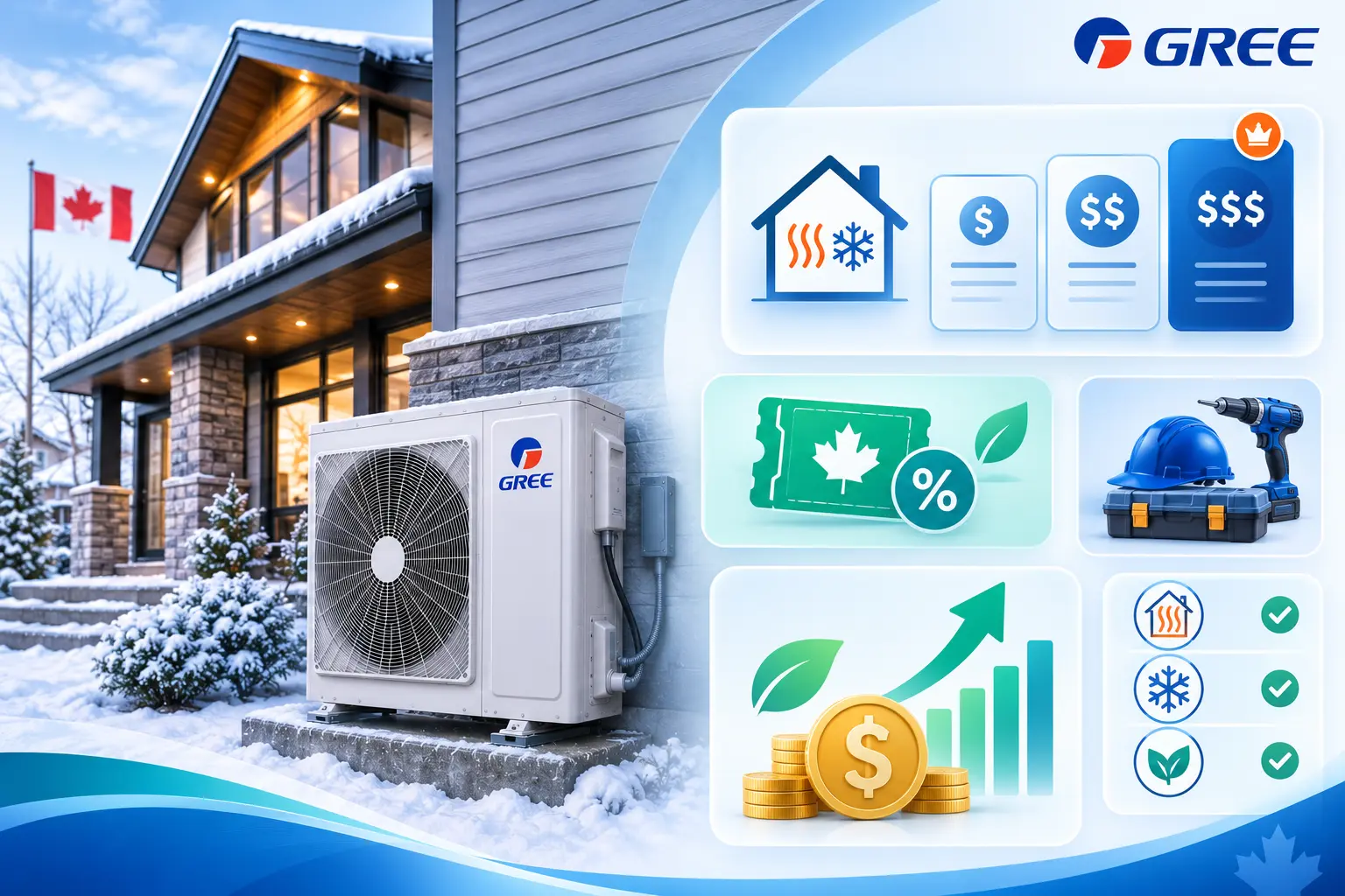 GREE heat pump cost in Canada