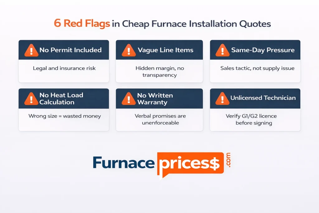 6 red flags in cheap furnace installation quotes homeowner warning guide